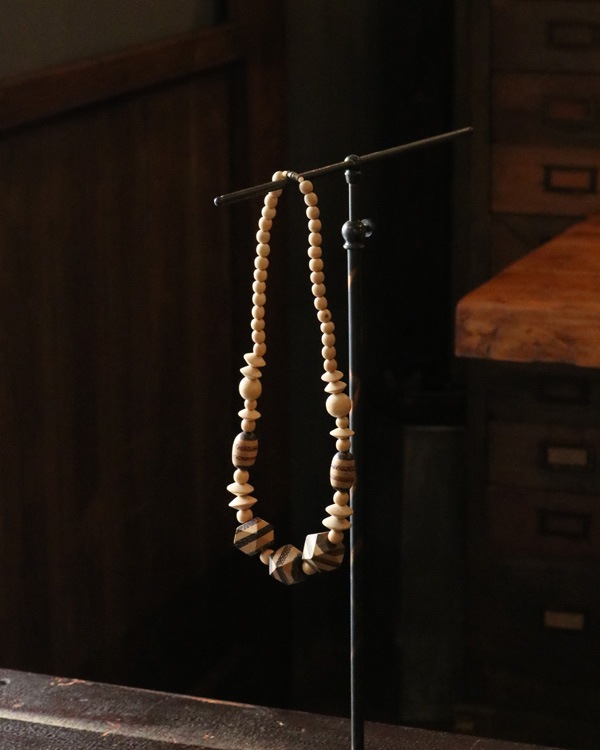 Vintage Wood Beads Necklace D�åӥ�ơ������åɥӡ����ͥå��쥹 D