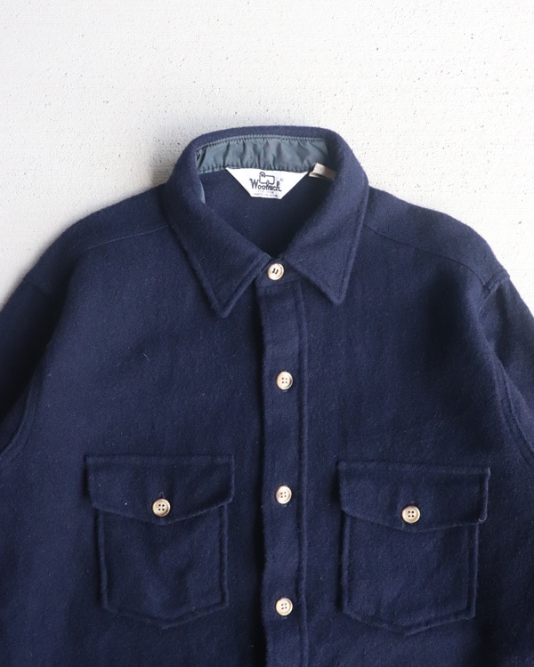 Vintage 70s Navy WOOLRICH Wool Shirt (M)