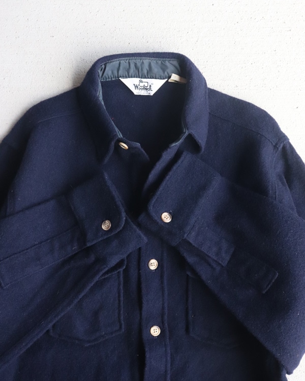 Vintage 70s Navy WOOLRICH Wool Shirt (M)