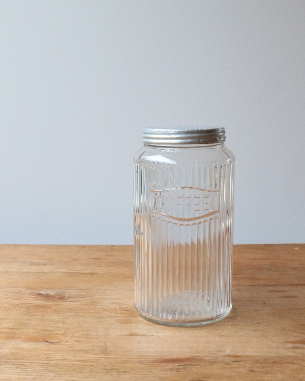"COFFEE" Glass Jar Rib Glass GJ-004"COFFEE" 饹㡼 ֥饹 GJ-004
