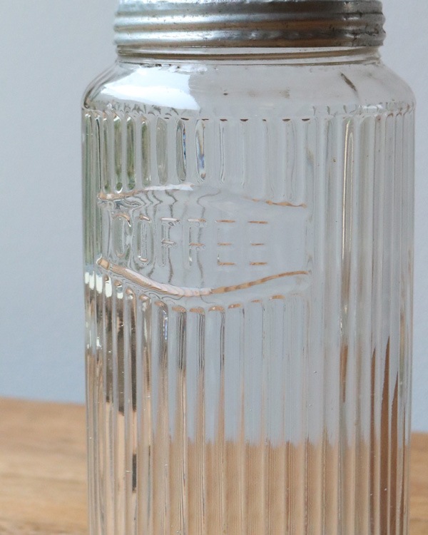 "COFFEE" Glass Jar Rib Glass GJ-004"COFFEE" 饹㡼 ֥饹 GJ-004