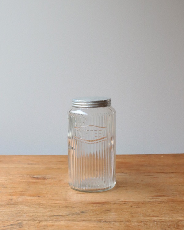 "COFFEE" Glass Jar Rib Glass GJ-004"COFFEE" 饹㡼 ֥饹 GJ-004