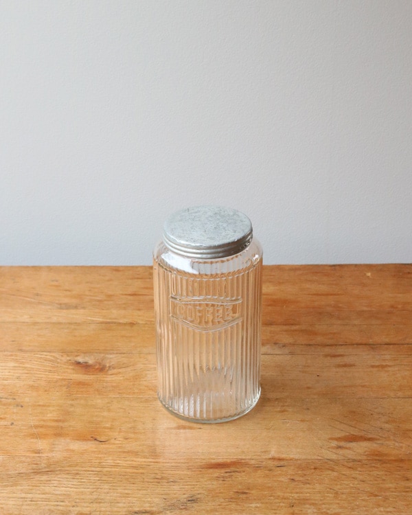 "COFFEE" Glass Jar Rib Glass GJ-004"COFFEE" 饹㡼 ֥饹 GJ-004