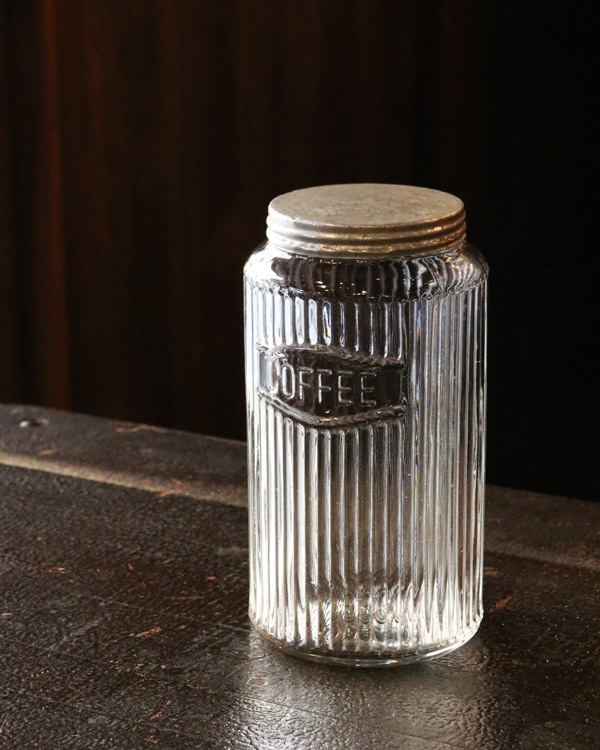 "COFFEE" Glass Jar Rib Glass GJ-004"COFFEE" 饹㡼 ֥饹 GJ-004