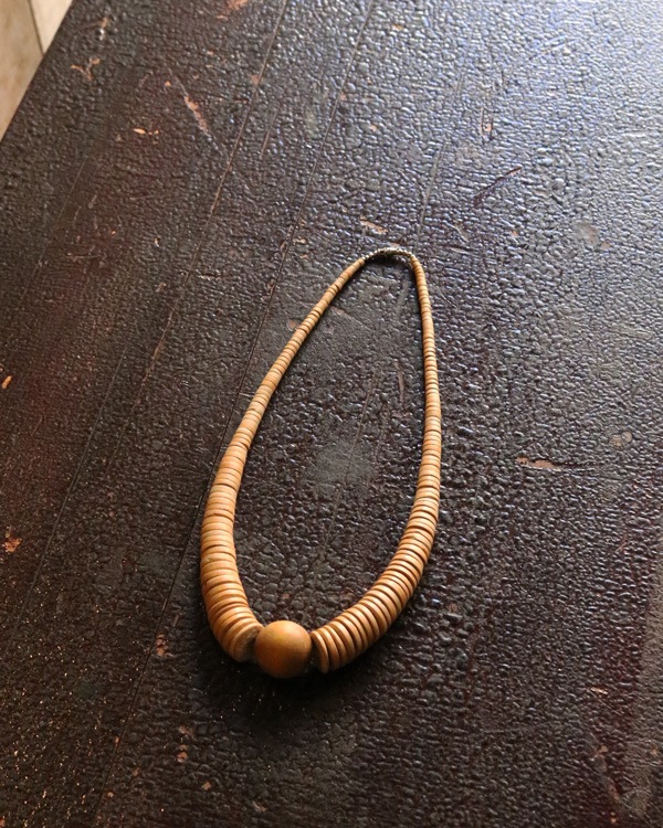 Vintage Wood Beads Necklace E�åӥ�ơ������åɥӡ����ͥå��쥹 E
