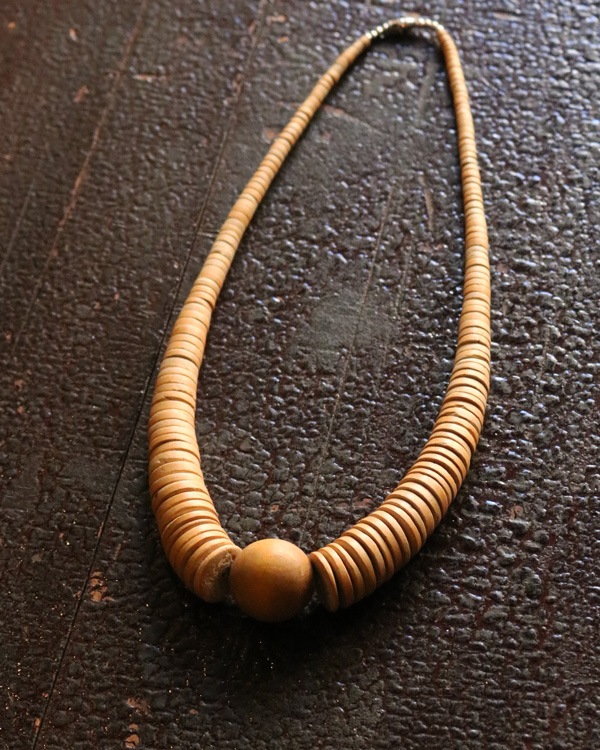 Vintage Wood Beads Necklace E�åӥ�ơ������åɥӡ����ͥå��쥹 E