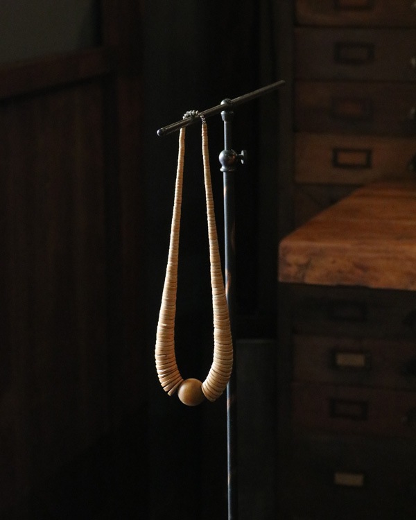 Vintage Wood Beads Necklace E�åӥ�ơ������åɥӡ����ͥå��쥹 E