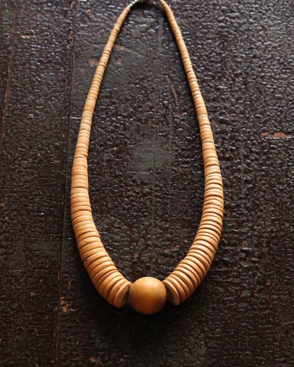 Vintage Wood Beads Necklace E�åӥ�ơ������åɥӡ����ͥå��쥹 E