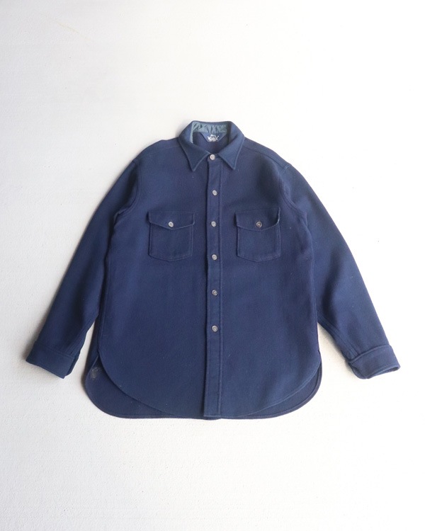 Vintage 70s Navy WOOLRICH Wool Shirt (M)