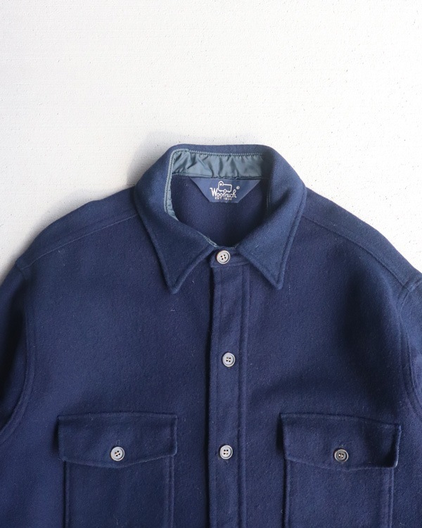 Vintage 70s Navy WOOLRICH Wool Shirt (M)