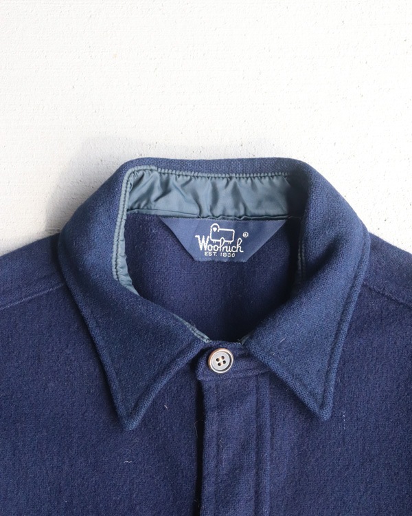 Vintage 70s Navy WOOLRICH Wool Shirt (M)