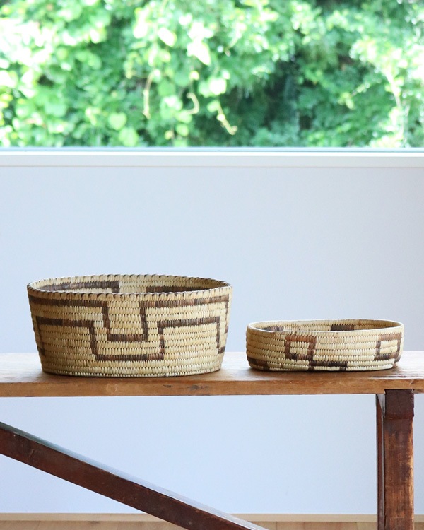 Native American "Papago" Coiled Basket Largeåͥƥ֥ꥫ ѥѥ²ΥХå Large