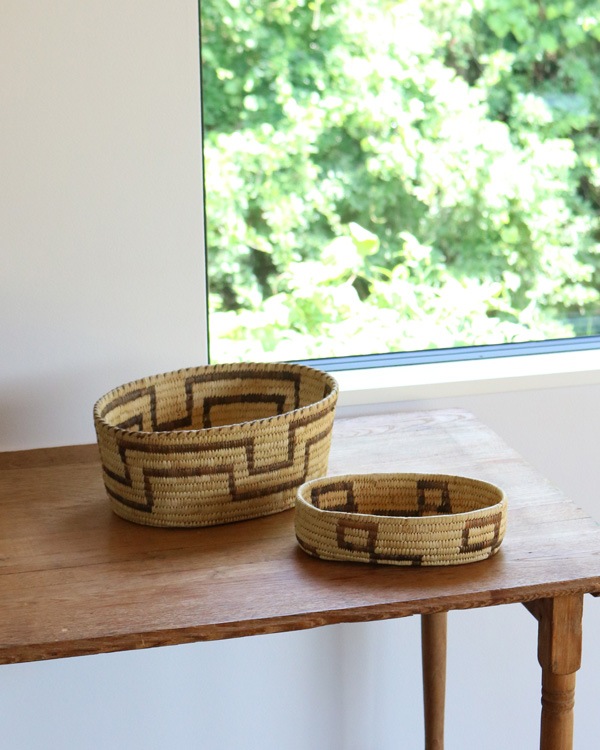 Native American "Papago" Coiled Basket Largeåͥƥ֥ꥫ ѥѥ²ΥХå Large