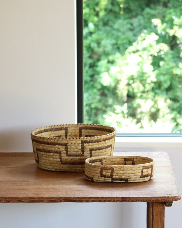Native American "Papago" Coiled Basket Largeåͥƥ֥ꥫ ѥѥ²ΥХå Large