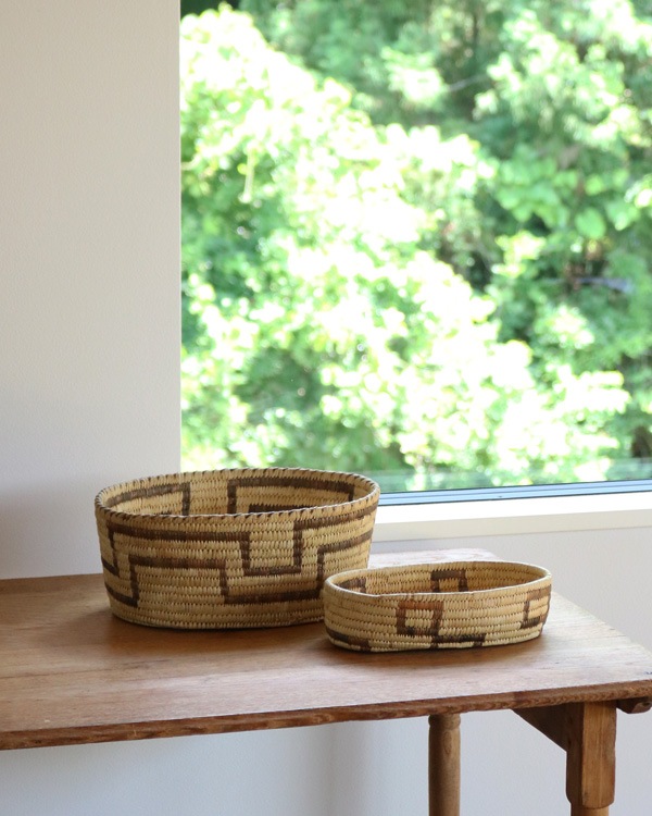 Native American "Papago" Coiled Basket Largeåͥƥ֥ꥫ ѥѥ²ΥХå Large