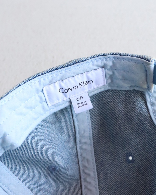 Vintage 90s Wash Denim Embroidered Calvin Klein Snapback Cap