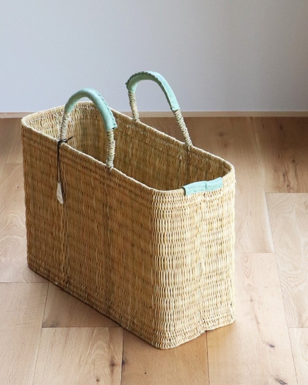 WARANGWAYAN ワランワヤン｜ストローバスケット 深型 ミント L