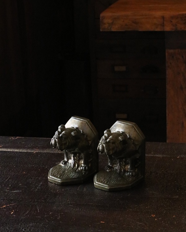 Bulldog Bookend pair｜ブルドッグ ブックエンド ペア