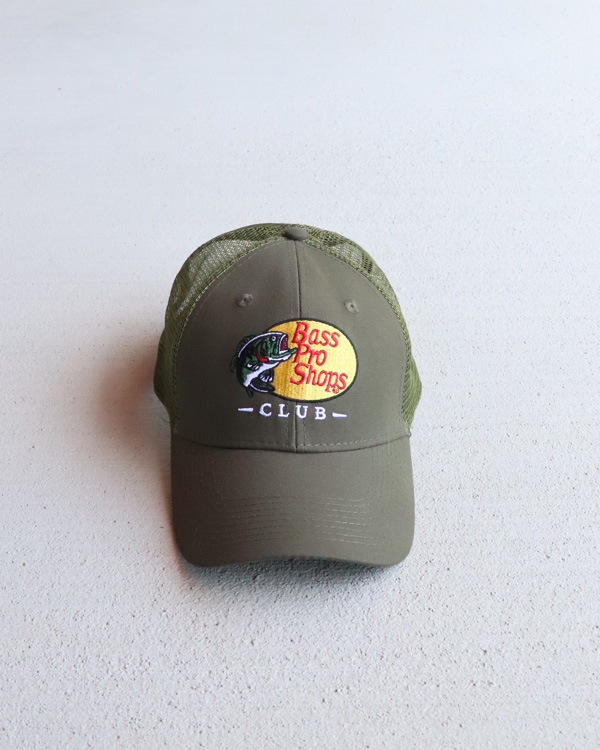 Vintage Y2K Green Embroidered Bass Pro Shops Snapback Cap