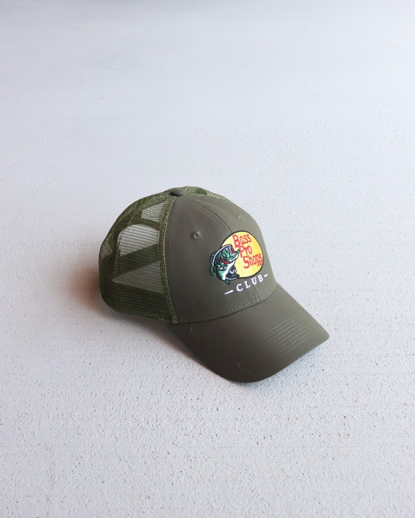 Vintage Y2K Green Embroidered Bass Pro Shops Snapback Cap