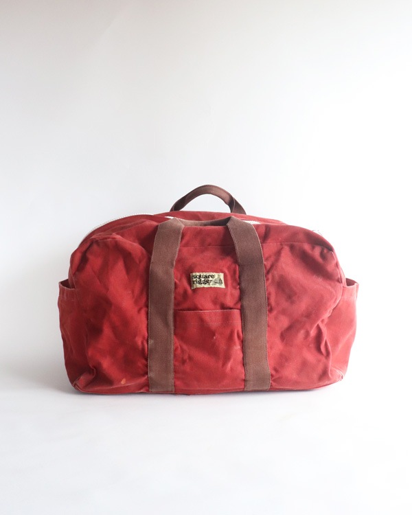 Vintage 80s Burgundy SQUARE RIGGER by LANDS' END Duffel Bag