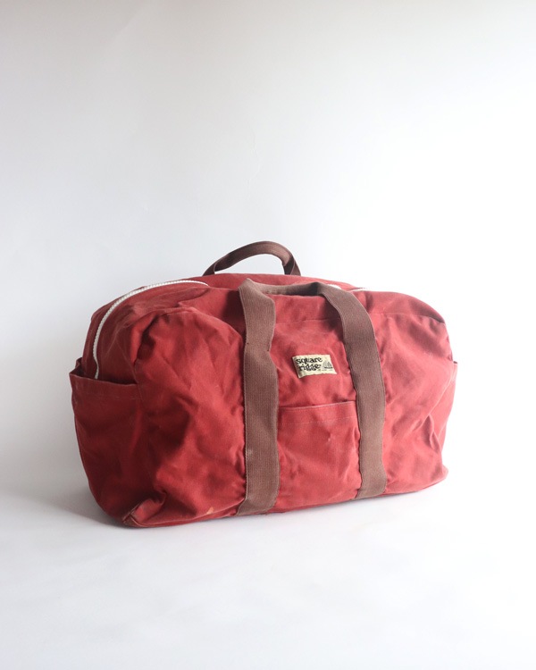 Vintage 80s Burgundy SQUARE RIGGER by LANDS' END Duffel Bag