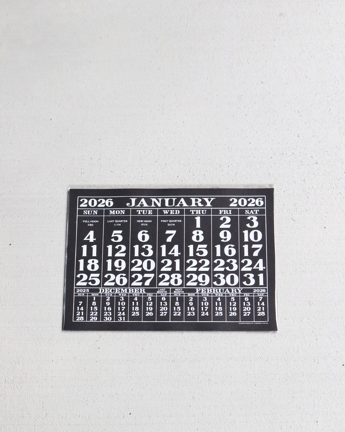 ORIGINAL CALENDAR 2026åꥸʥ륫 2026