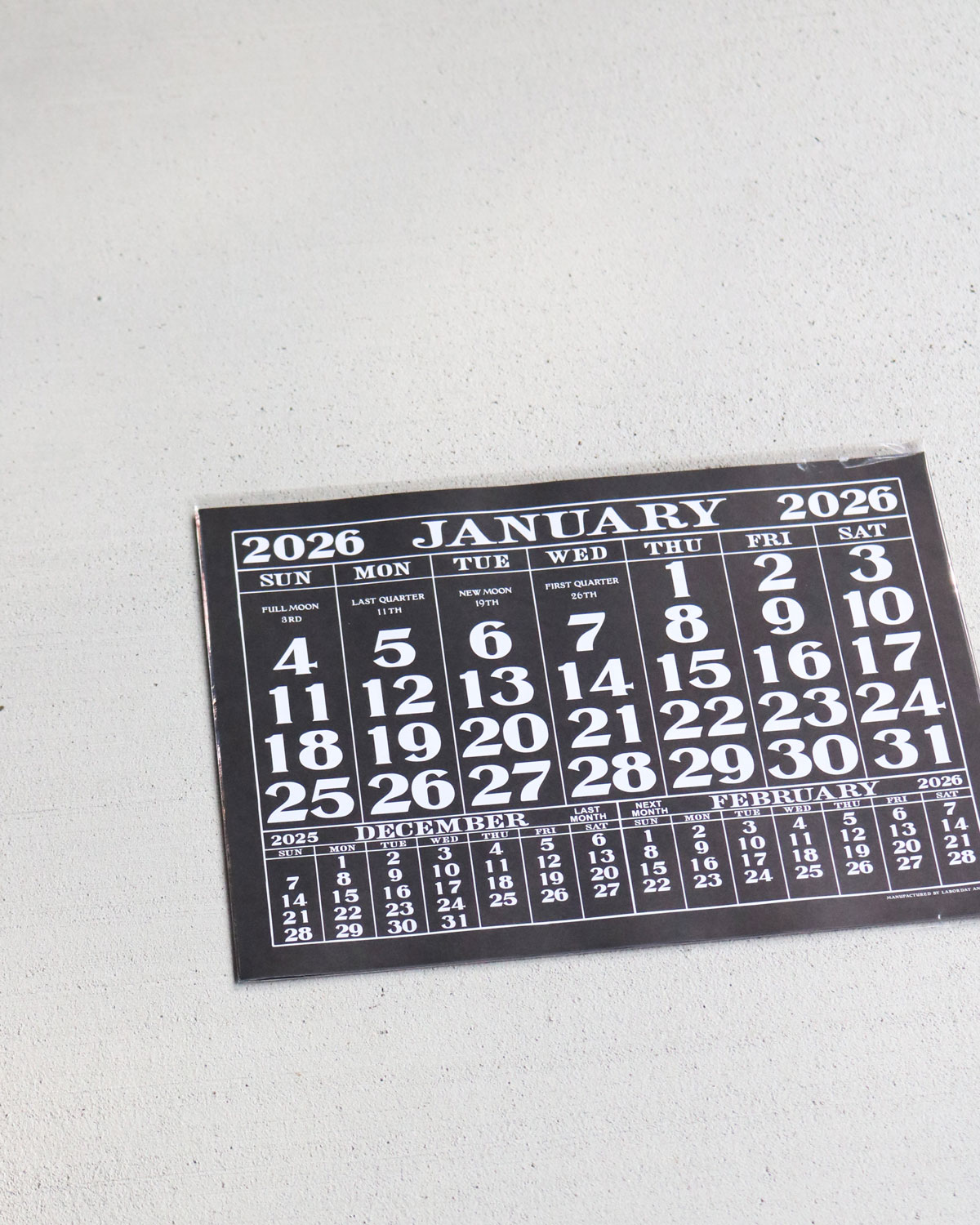 ORIGINAL CALENDAR 2026åꥸʥ륫 2026