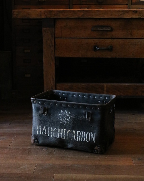 アンティークファイバー製コンテナボックスビンテージtruck furniture ヴィンテージファイバーボックス イギリス 【Antiques Truffle