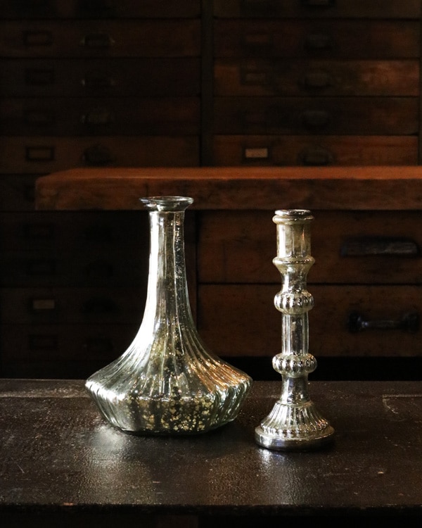 お値下げ✳︎レア✳︎マーキュリーガラス マリア像 vintage アンティーク アンティーク 喜びの聖母マリア サルヴァトーレ・マルキ作 黒木