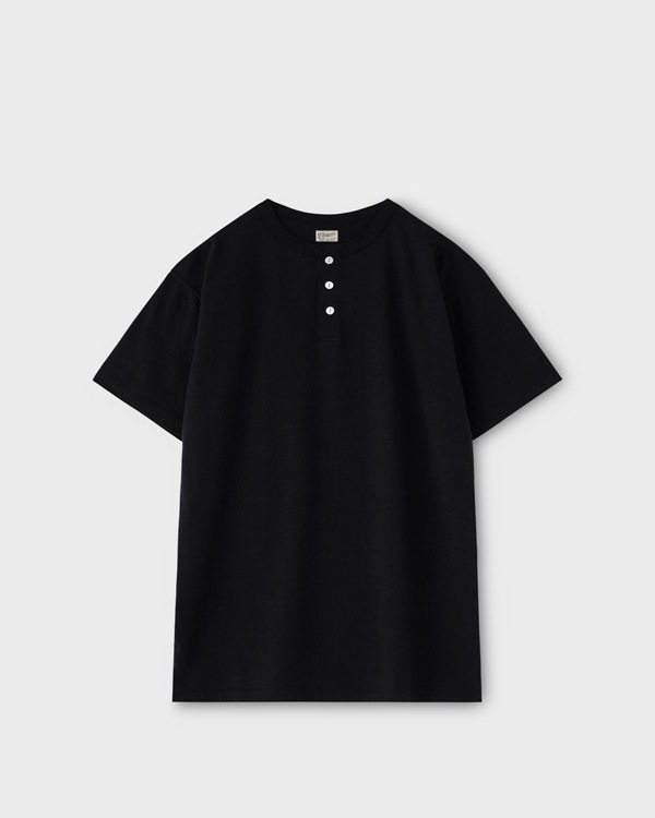 PHIGVEL フィグベル｜HENLEY NECK TEE ヘンリーネック ティー【INK BLACK】