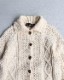Vintage 80s Fisherman Wool Cardy (WOMEN L)