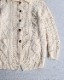 Vintage 80s Fisherman Wool Cardy (WOMEN L)