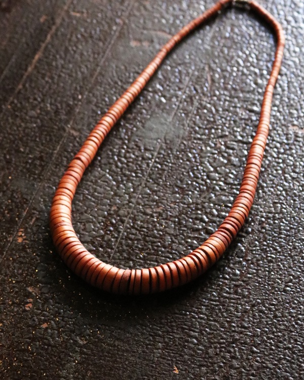 Vintage Wood Beads Necklace B�åӥ�ơ������åɥӡ����ͥå��쥹 B