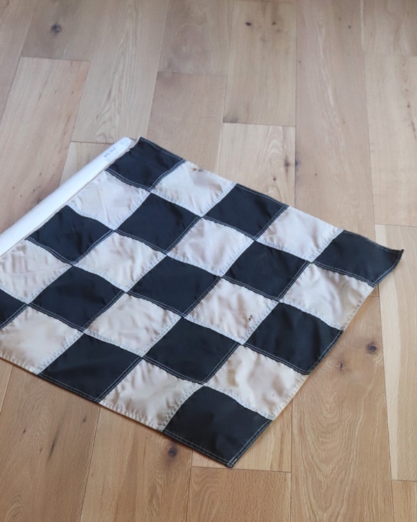 超希少 80s CHECKER FLAG USA製 ヴィンテージファブリック Checkered Flag｜チェッカーフラッグ