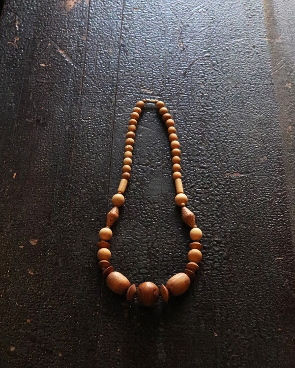 Vintage Wood Beads Necklace H�åӥ�ơ������åɥӡ����ͥå��쥹 H