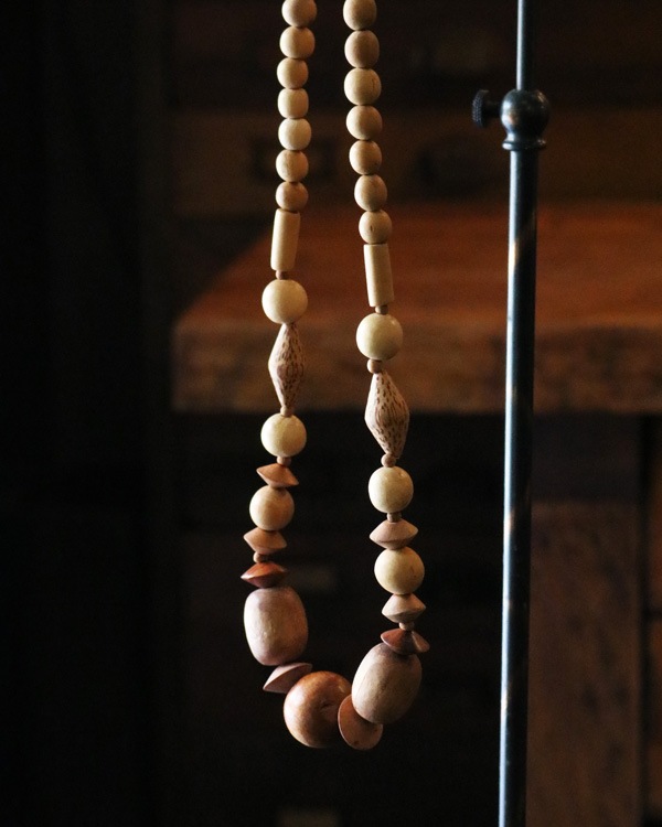 Vintage Wood Beads Necklace H�åӥ�ơ������åɥӡ����ͥå��쥹 H