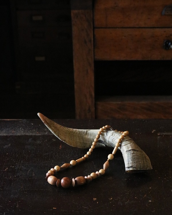 Vintage Wood Beads Necklace H�åӥ�ơ������åɥӡ����ͥå��쥹 H