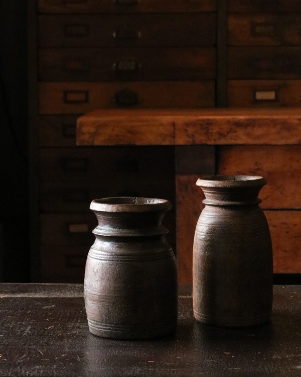 Wood Vase A｜木製の花瓶 A