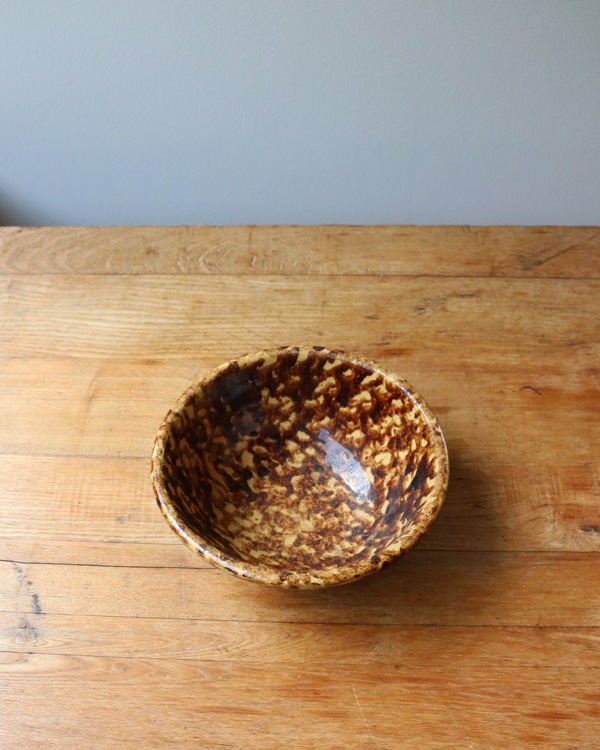 Spongeware Pottery Round Bowl�å��ݥ󥸥����� �ݥ��꡼ �饦��ɥܥ���