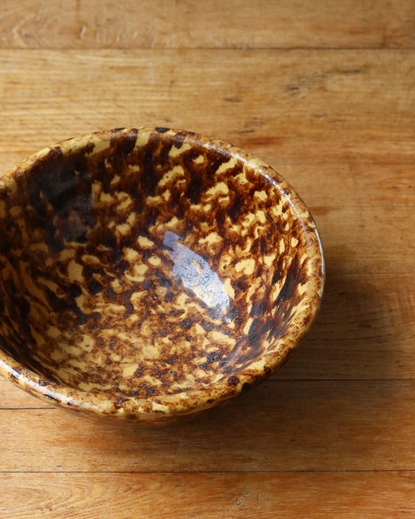 Spongeware Pottery Round Bowl�å��ݥ󥸥����� �ݥ��꡼ �饦��ɥܥ���