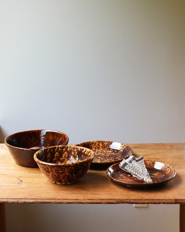 Spongeware Pottery Round Bowl�å��ݥ󥸥����� �ݥ��꡼ �饦��ɥܥ���