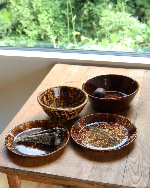 Spongeware Pottery Round Bowl�å��ݥ󥸥����� �ݥ��꡼ �饦��ɥܥ���