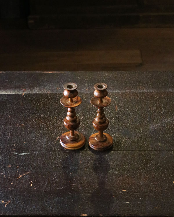 Pair of Wood Candle Stand｜木製キャンドルスタンド ペア