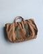 Vintage 90s Brown L.L.Bean Leather Handle Zipper Tote