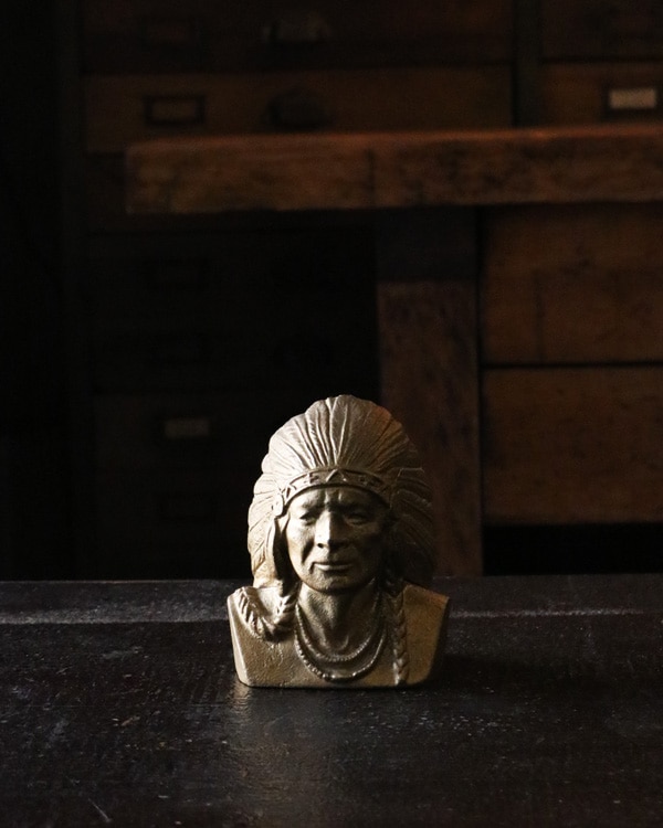 Gold Indian Coin Bank｜インディアンのコインバンク