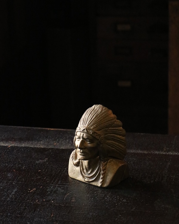 Gold Indian Coin Bank｜インディアンのコインバンク