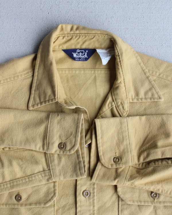 Vintage 80s Yellow WOOLRICH Chamois Shirt (M)