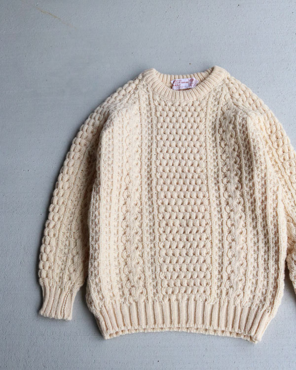 Vintage 80s Fisherman Wool Sweater (M��