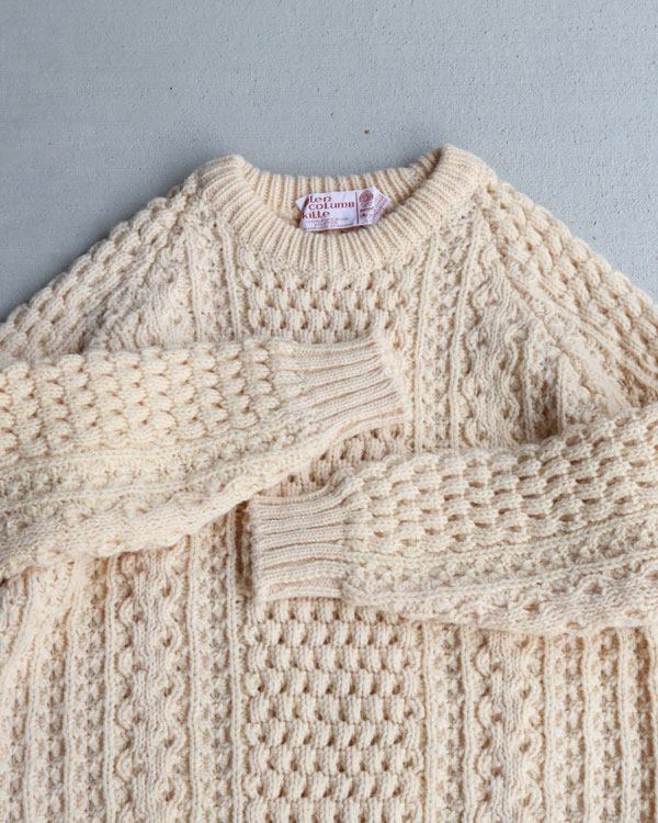 Vintage 80s Fisherman Wool Sweater (M��